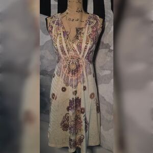 Y2K multi coloured fairycore dress with a boho vibe